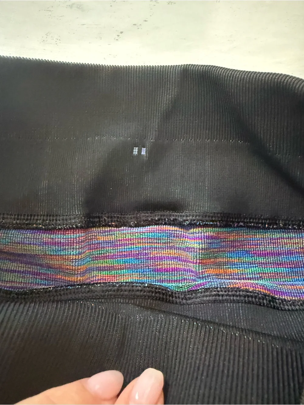 LULULEMON • Love Revealed Tight Black / Rainbow size 6 high rise